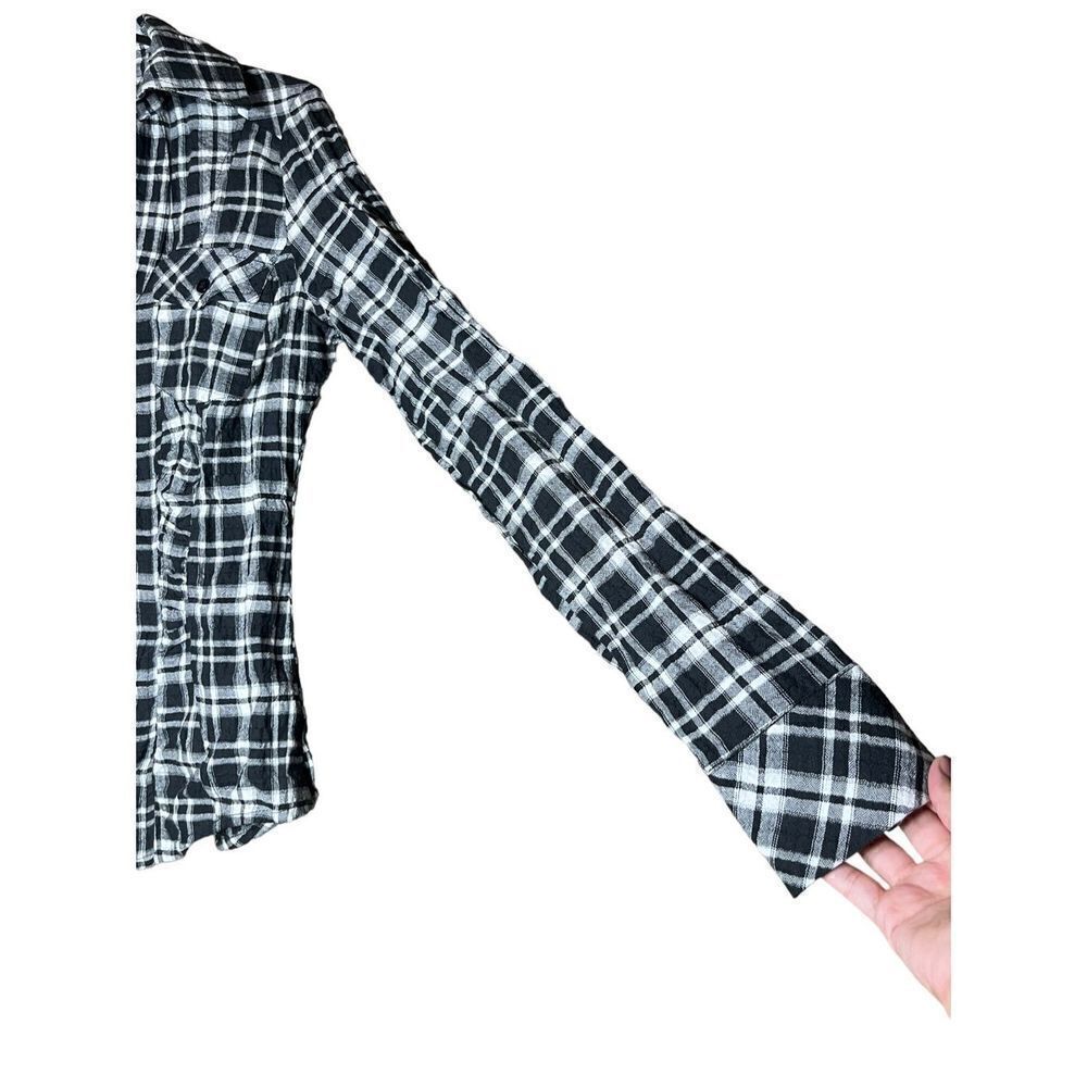 Vintage Y2K Sweet Love Hot Topic Plaid Button‎ Down Shirt Size Small - Picture 6 of 11